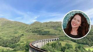 The Glenfinnan Viaduct in the Scottish Highlands