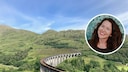 The Glenfinnan Viaduct in the Scottish Highlands
