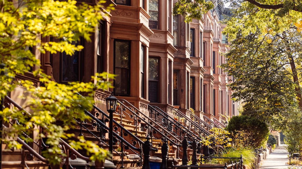 Brownstone houses in Brooklyn, New York: Do you recognize the "richest" city in the world?