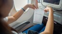 Vomit bag on the plane
