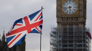 A Union Jack flies in front of Big Ben