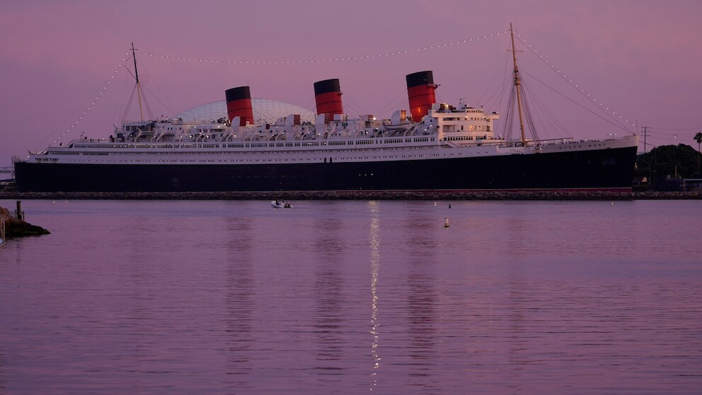 The RMS Queen Mary in Long Beach: once a luxury liner, now a hotel ship