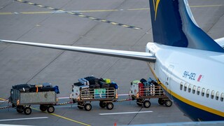 Hand baggage is often checked in with Ryanair