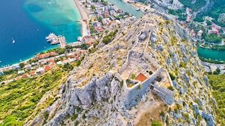 The ruins of a fortress rise above the town of Omiš and can be visited