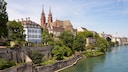 Basel's city center with the Münster Cathedral