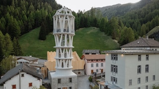 The white tower named "Tor Alva" in Mulegns is the tallest 3D-printed structure in the world.