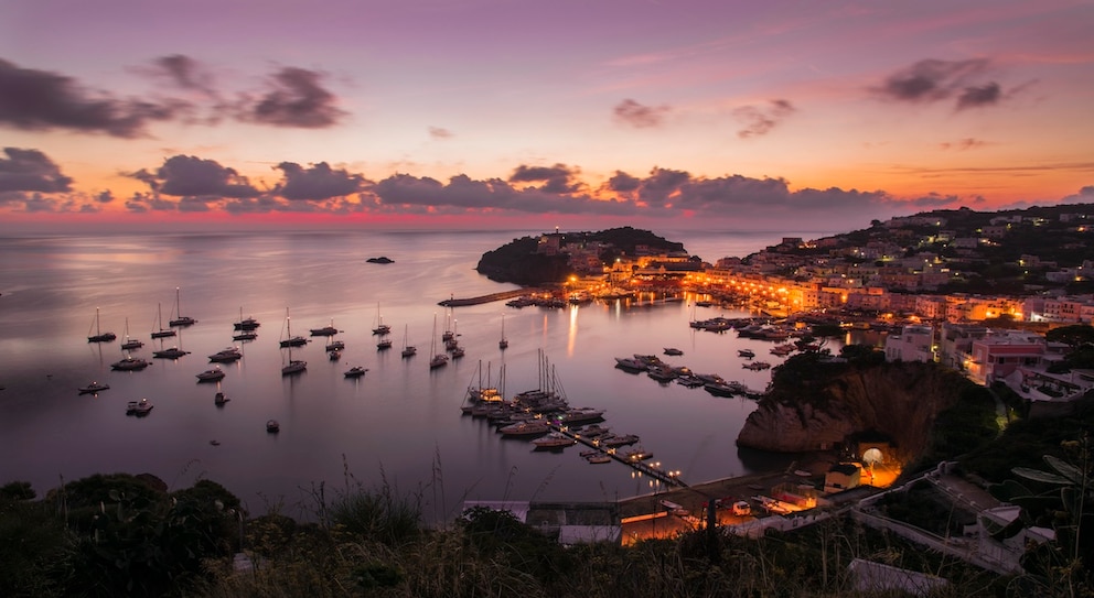 The small island is known for its spectacular sunsets.