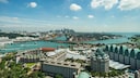 The new Singapore Oceanarium opens on July 23 on Sentosa Island and is three times the size of its predecessor. In the photo, it is the building with the red roof by the water.