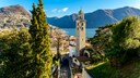 View over the beautiful city of Lugano on Lake Lugano