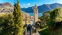 View over the beautiful city of Lugano on Lake Lugano