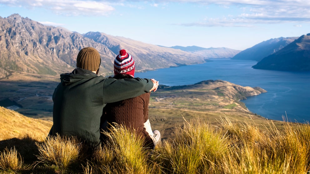 Hiker in Queenstown, New Zealand