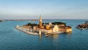 The island of San Giorgio Maggiore is located just 200 meters from Venice's historic center.