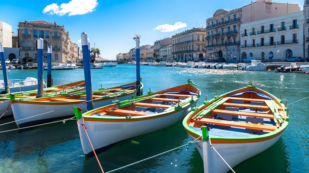 Three Boats in the Water in Sète