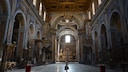 The interior of the Santa Maria la Nova church in Naples