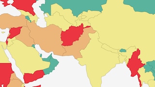 The Middle East, Central and South Asia in the Global Peace Index