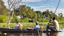 Tourists in Botswana's Okavango Delta