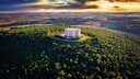 Castel del Monte stands on a hill in Apulia.