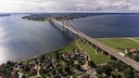 The new bridge over the Little Belt is an impressive structure.