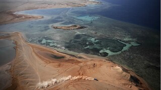 In this region by the Red Sea, Saudi Arabia began construction on the mega-city "The Line"—but the work has been temporarily halted.