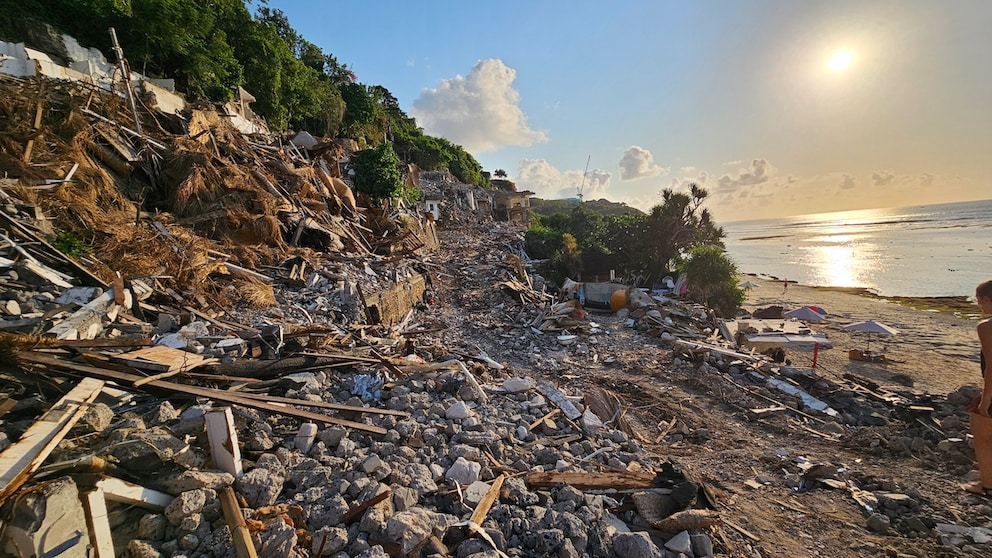 Debris Piles Up at Bali's Popular Surf Spot Bingin Beach