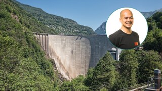 TRAVELBOOK author Woon-Mo Sung voluntarily jumped off the Verzasca Dam.