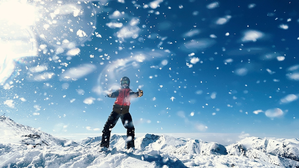 Skiers in Borovets, Bulgaria