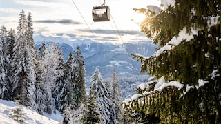 The "FlemX" in the Swiss Ski Resort Flims Laax