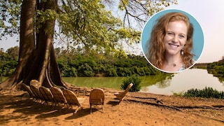 View of the Gambia River from the camp where our author stayed overnight