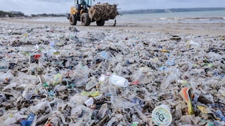 Trash Piles Up at Kedonganan Beach in Bali