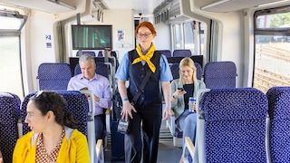 Train attendant asks if anyone boarded