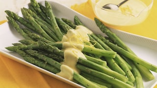 Hollandaise sauce pairs particularly well with asparagus.