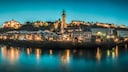 The Castle and Old Town of Burghausen in Evening Light