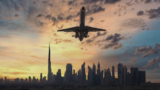Airplane Over Dubai