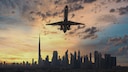 Airplane Over Dubai