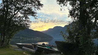 Boat on the Lake in Norway