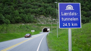 The Laerdal Tunnel in Norway is the longest road tunnel in the world.
