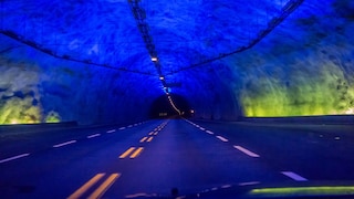 Light Show in the Laerdal Tunnel