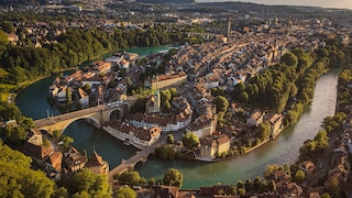 Swimming in the Aare River in Bern